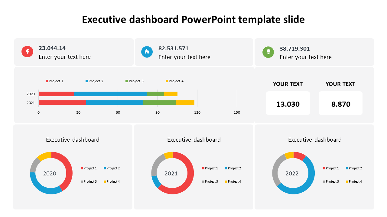 executive dashboard powerpoint template slide